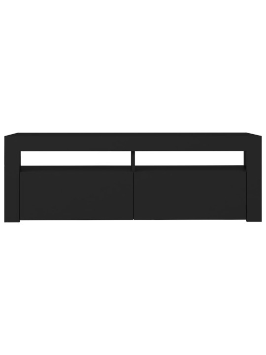 Televizoriaus spintelė su LED apšvietimu, juoda, 120x35x40cm