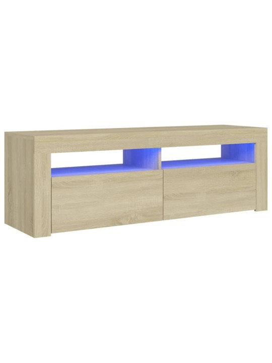 Televizoriaus spintelė su LED apšvietimu, ąžuolo, 120x35x40cm