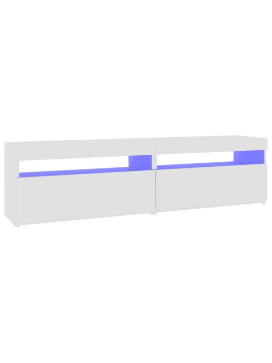 Televizoriaus spintelės su LED, 2vnt., baltos, 75x35x40cm