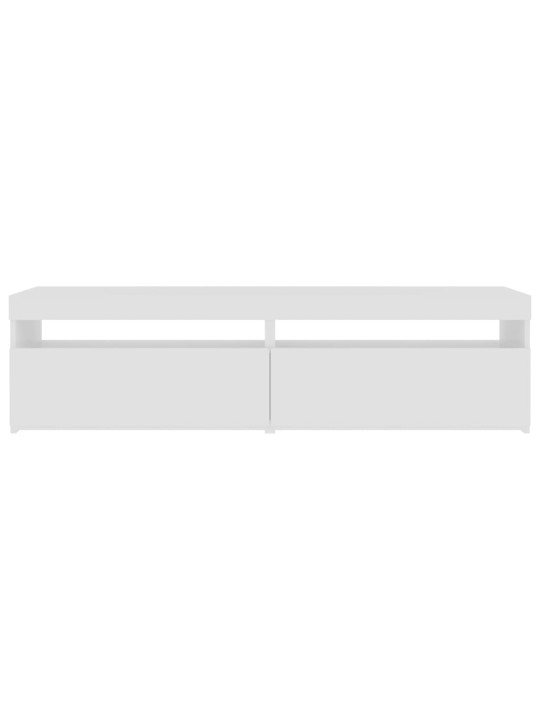 Televizoriaus spintelės su LED, 2vnt., baltos, 75x35x40cm