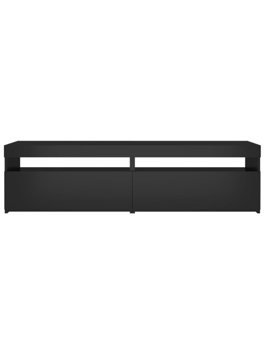 Televizoriaus spintelės su LED, 2vnt., juodos, 75x35x40cm