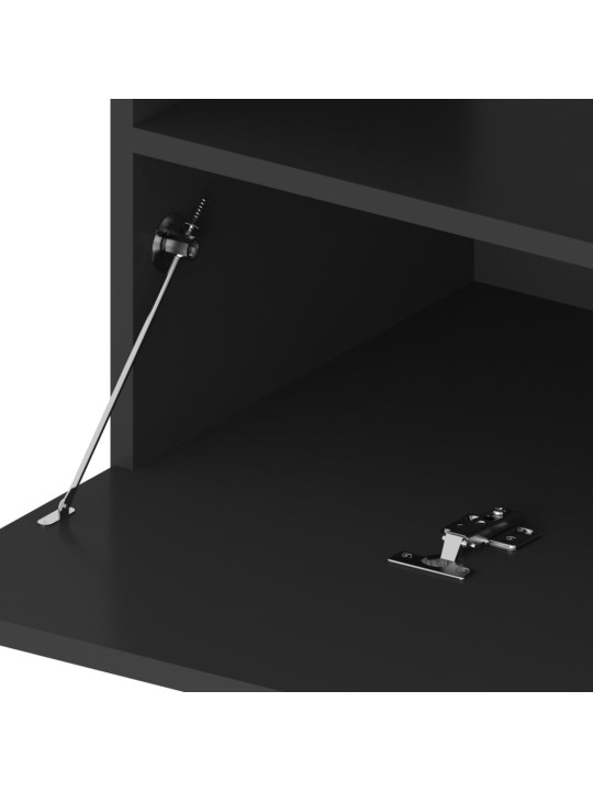 Televizoriaus spintelės su LED, 2vnt., juodos, 75x35x40cm