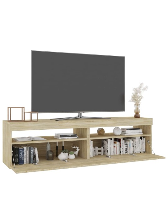 Televizoriaus spintelės su LED, 2vnt., ąžuolo, 75x35x40cm