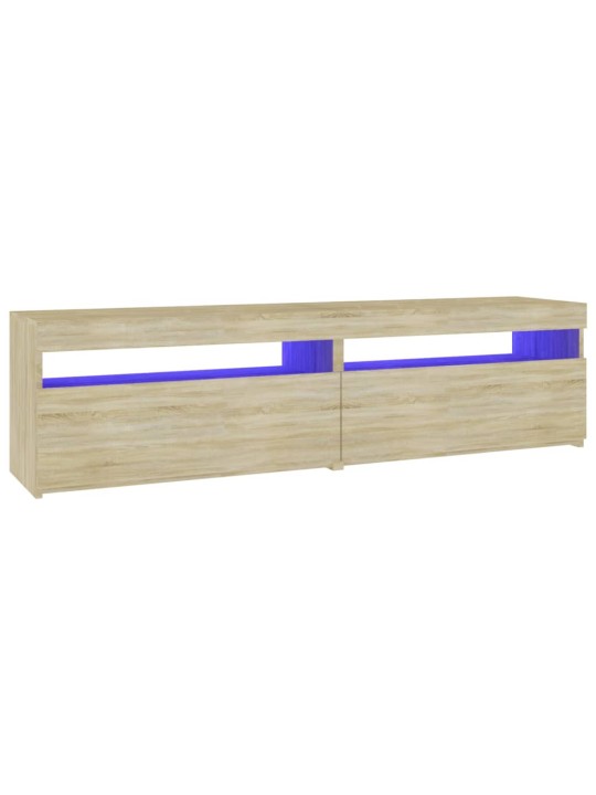 Televizoriaus spintelės su LED, 2vnt., ąžuolo, 75x35x40cm