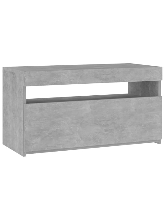 Televizoriaus spintelė su LED apšvietimu, betono, 75x35x40cm