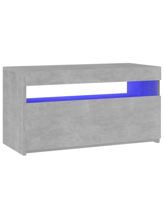 Televizoriaus spintelė su LED apšvietimu, betono, 75x35x40cm