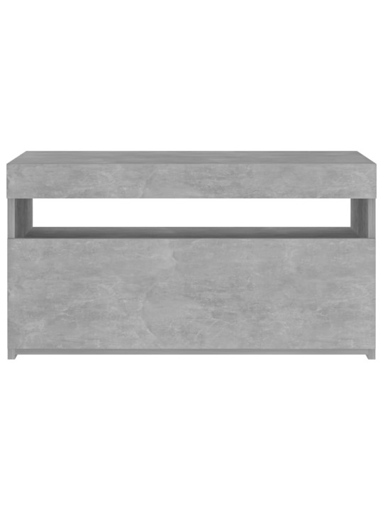 Televizoriaus spintelė su LED apšvietimu, betono, 75x35x40cm
