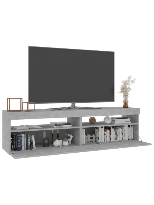 Televizoriaus spintelės su LED, 2vnt., betono, 75x35x40cm