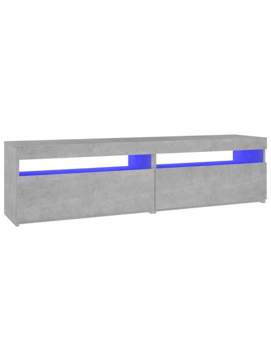 Televizoriaus spintelės su LED, 2vnt., betono, 75x35x40cm