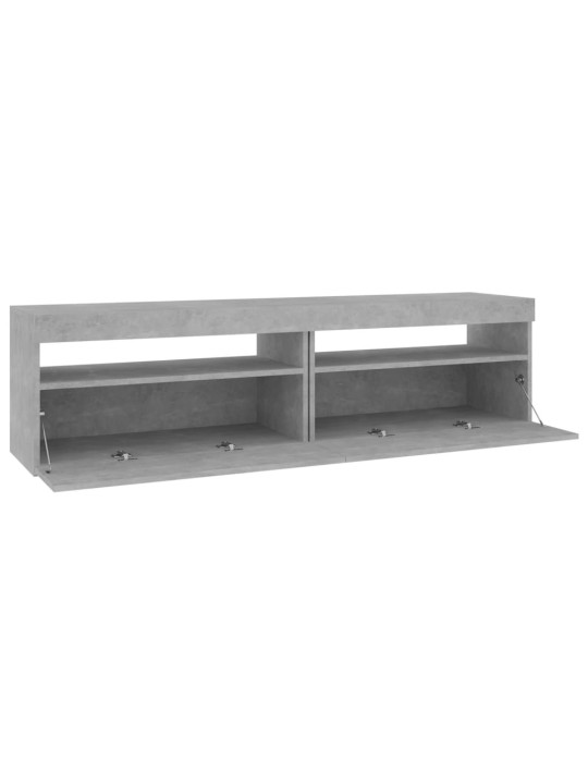 Televizoriaus spintelės su LED, 2vnt., betono, 75x35x40cm