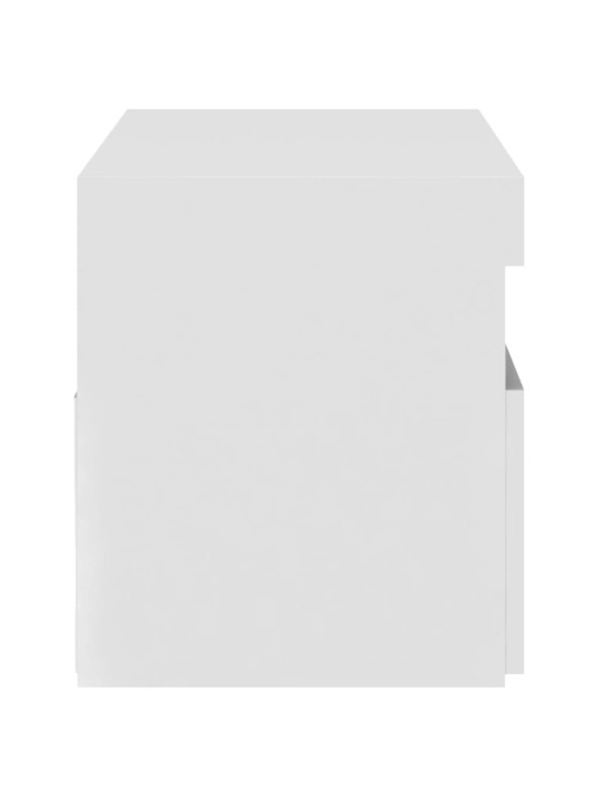 Televizoriaus spintelė su LED, balta, 75x35x40cm, blizgi