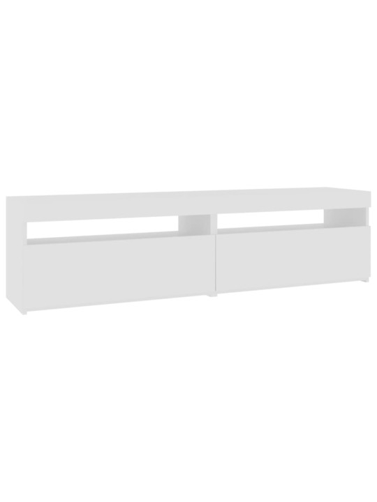 Televizoriaus spintelės su LED, 2vnt., baltos, 75x35x40cm