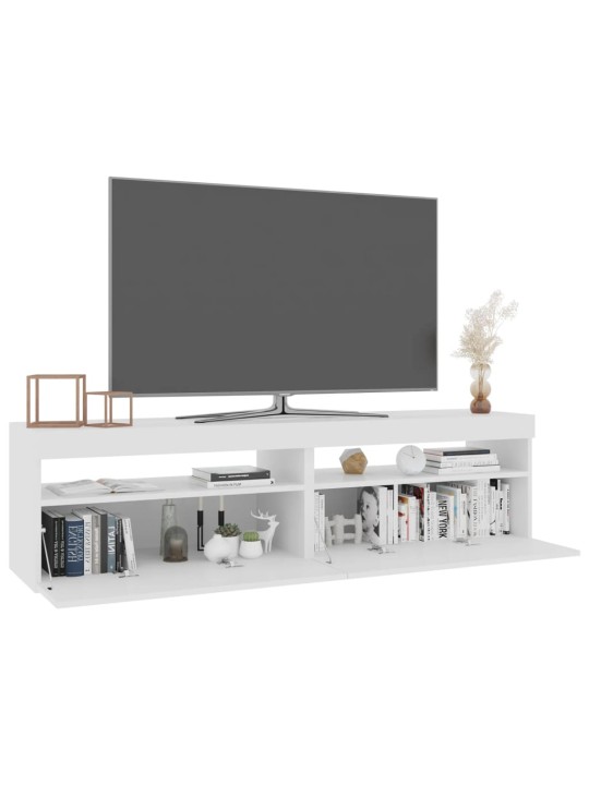 Televizoriaus spintelės su LED, 2vnt., baltos, 75x35x40cm