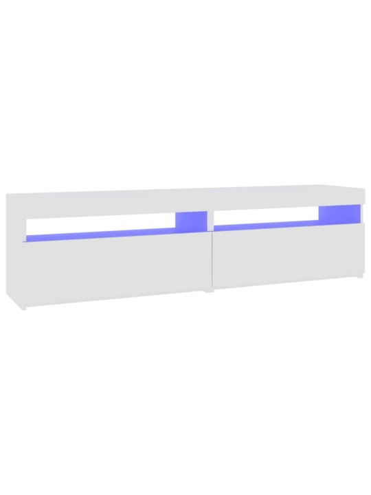 Televizoriaus spintelės su LED, 2vnt., baltos, 75x35x40cm