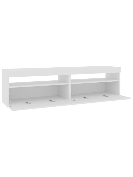 Televizoriaus spintelės su LED, 2vnt., baltos, 75x35x40cm