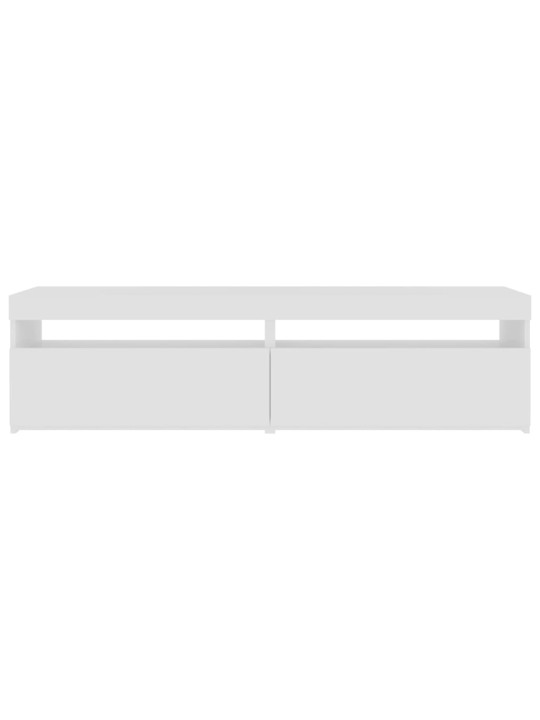 Televizoriaus spintelės su LED, 2vnt., baltos, 75x35x40cm