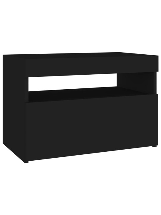Televizoriaus spintelė su LED apšvietimu, juoda, 60x35x40cm