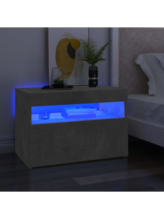 Televizoriaus spintelė su LED, betono pilka, 60x35x40cm