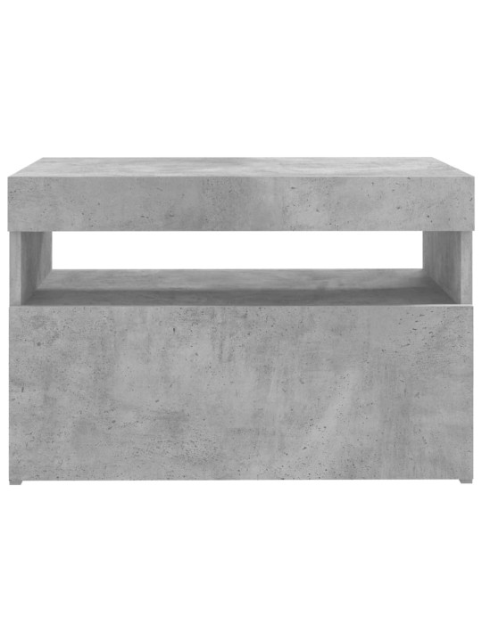 Televizoriaus spintelė su LED, betono pilka, 60x35x40cm