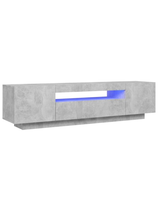 Televizoriaus spintelė su LED apšvietimu, pilka, 160x35x40cm