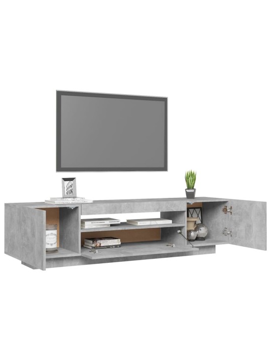 Televizoriaus spintelė su LED apšvietimu, pilka, 160x35x40cm
