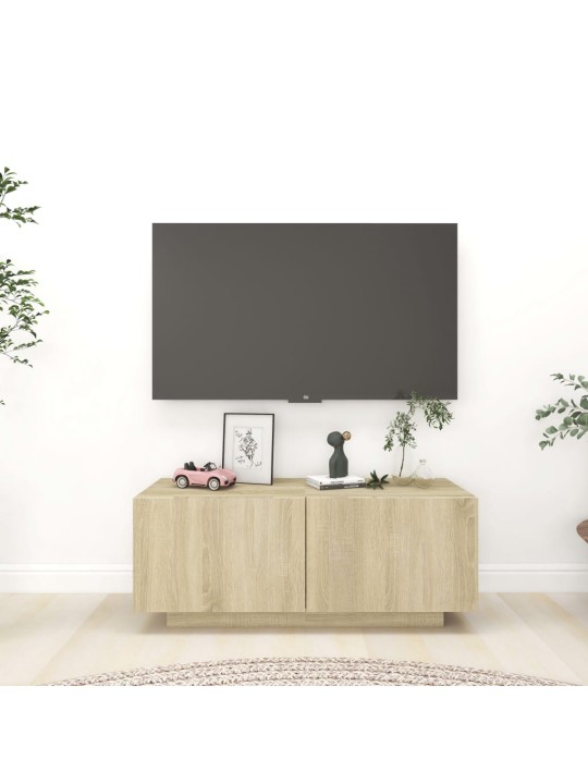 Televizoriaus spintelė, ąžuolo spalvos, 100x35x40cm, MDP