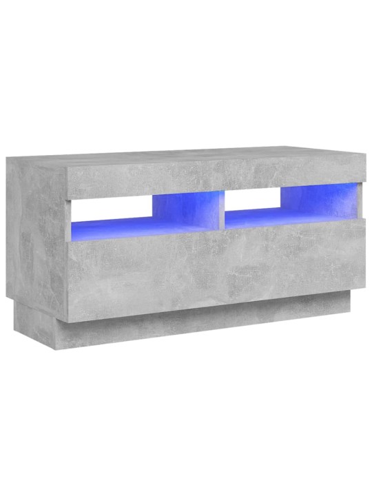 Televizoriaus spintelė su LED, betono pilka, 80x35x40cm