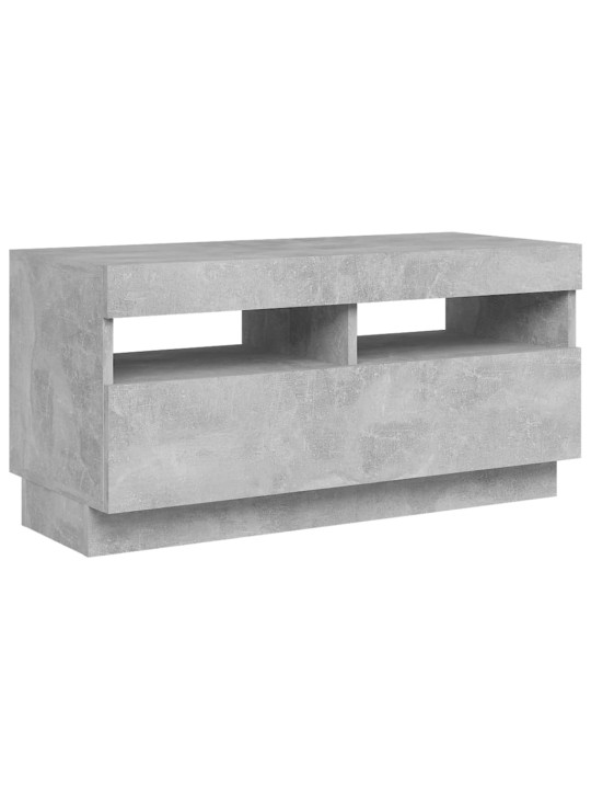 Televizoriaus spintelė su LED, betono pilka, 80x35x40cm