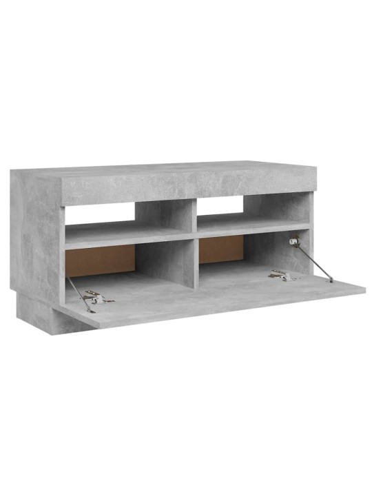 Televizoriaus spintelė su LED, betono pilka, 80x35x40cm