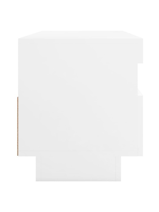 Televizoriaus spintelė su LED apšvietimu, balta, 100x35x40cm