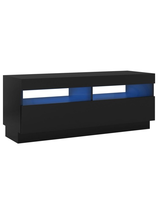Televizoriaus spintelė su LED apšvietimu, juoda, 100x35x40cm
