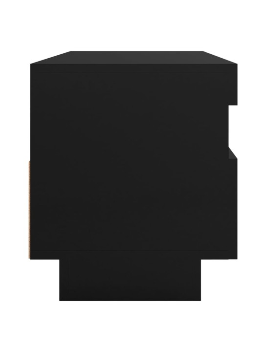 Televizoriaus spintelė su LED apšvietimu, juoda, 100x35x40cm
