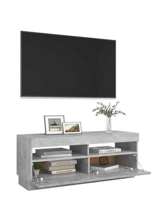 Televizoriaus spintelė su LED apšvietimu, pilka, 100x35x40cm