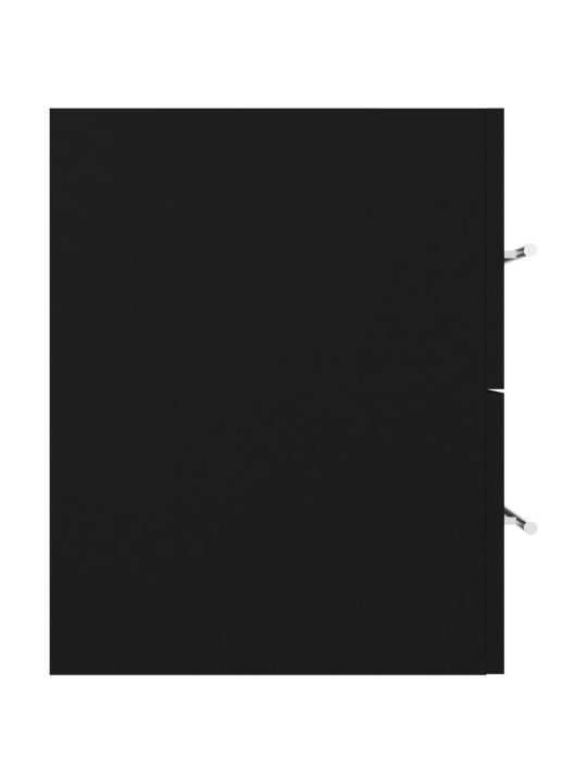 Spintelė praustuvui, juodos spalvos, 100x38,5x48cm, mediena