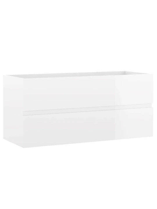 Spintelė praustuvui, balta, 100x38,5x45cm, MDP, ypač blizgi