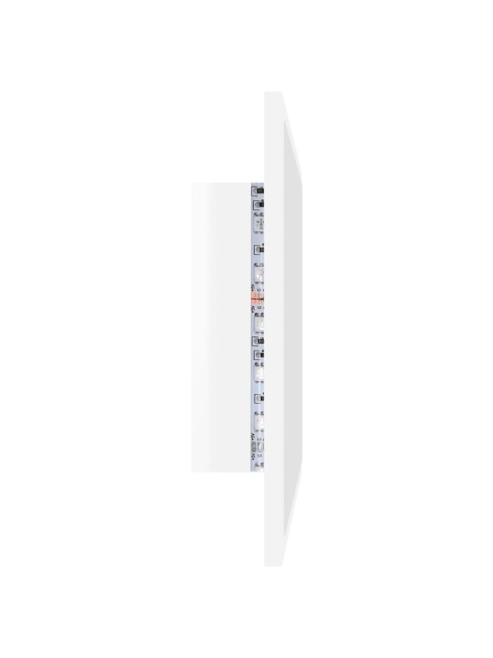 Vonios LED veidrodis, baltas, 60x8,5x37cm, akrilas, blizgus