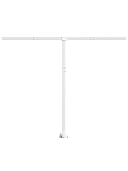 Markizės stulpų rinkinys, baltos spalvos, 300x245cm, geležis