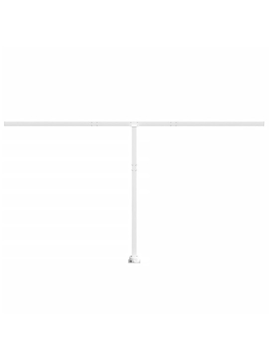 Markizės stulpų rinkinys, baltos spalvos, 450x245cm, geležis