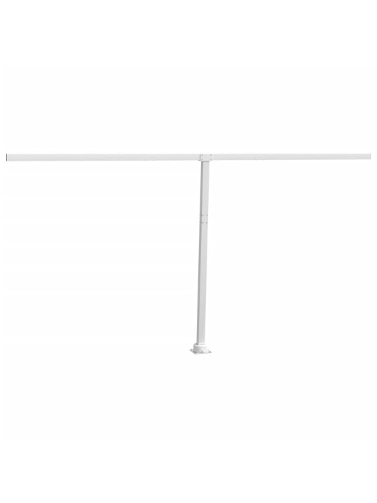 Markizės stulpų rinkinys, baltos spalvos, 450x245cm, geležis
