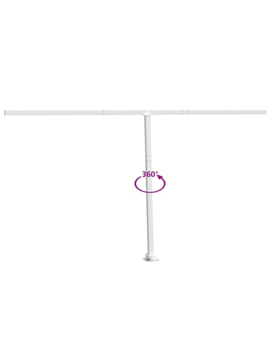Markizės stulpų rinkinys, baltos spalvos, 450x245cm, geležis