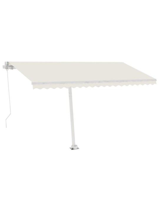 Markizės stulpų rinkinys, baltos spalvos, 450x245cm, geležis