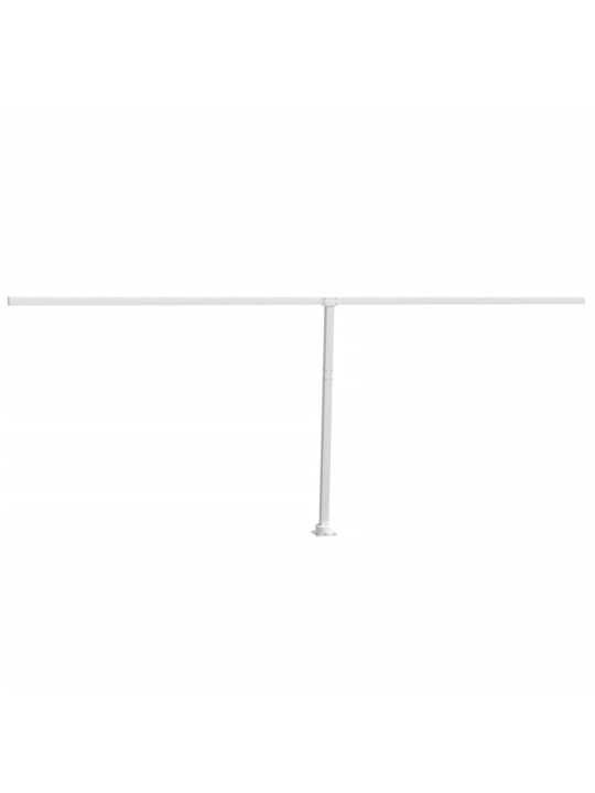 Markizės stulpų rinkinys, baltos spalvos, 600x245cm, geležis