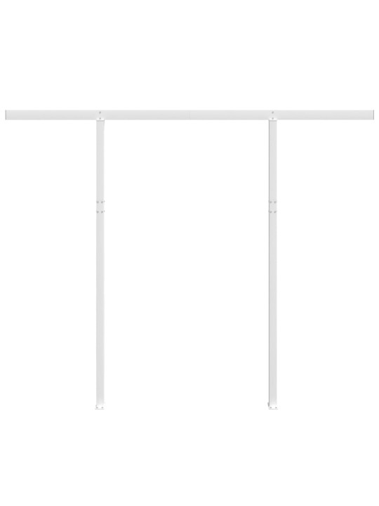 Markizės stulpų rinkinys, baltos spalvos, 300x245cm, geležis