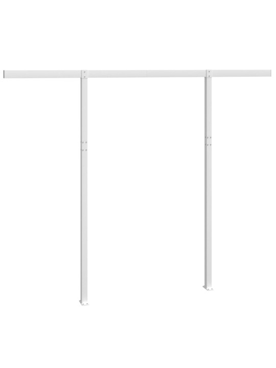 Markizės stulpų rinkinys, baltos spalvos, 300x245cm, geležis