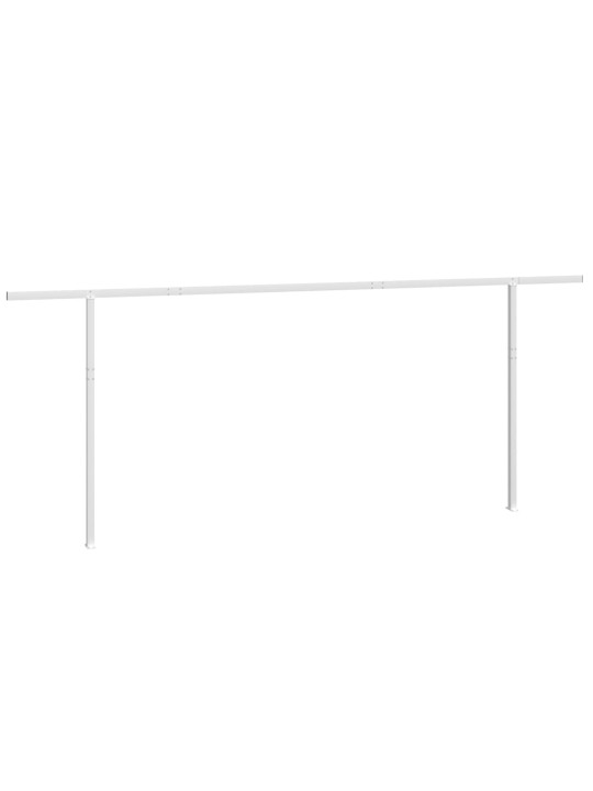 Markizės stulpų rinkinys, baltos spalvos, 600x245cm, geležis
