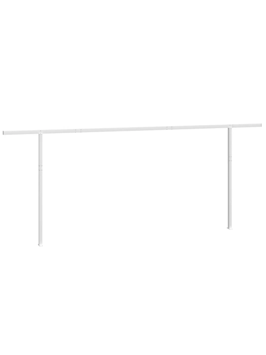 Markizės stulpų rinkinys, baltos spalvos, 600x245cm, geležis