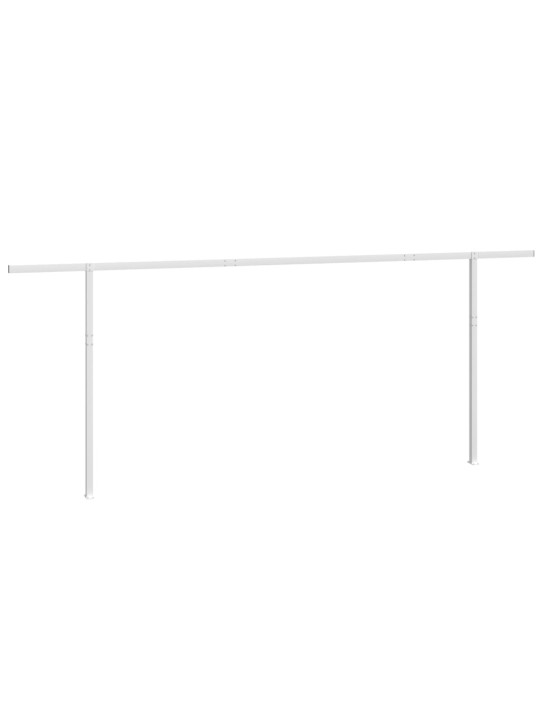 Markizės stulpų rinkinys, baltos spalvos, 600x245cm, geležis