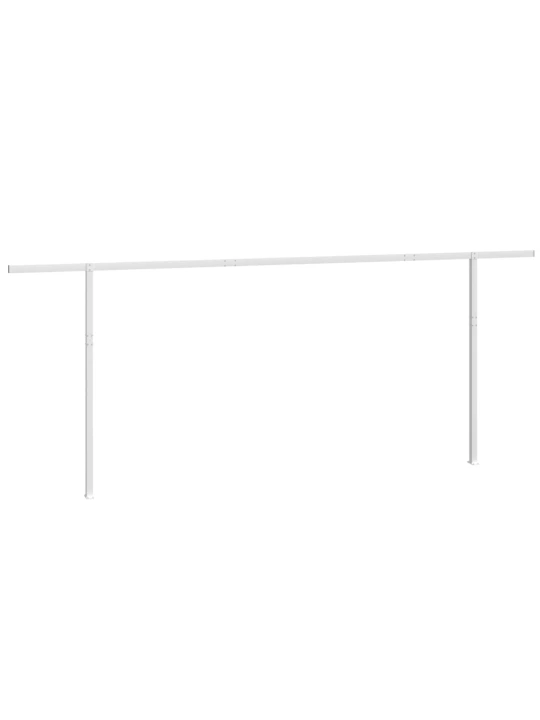 Markizės stulpų rinkinys, baltos spalvos, 600x245cm, geležis