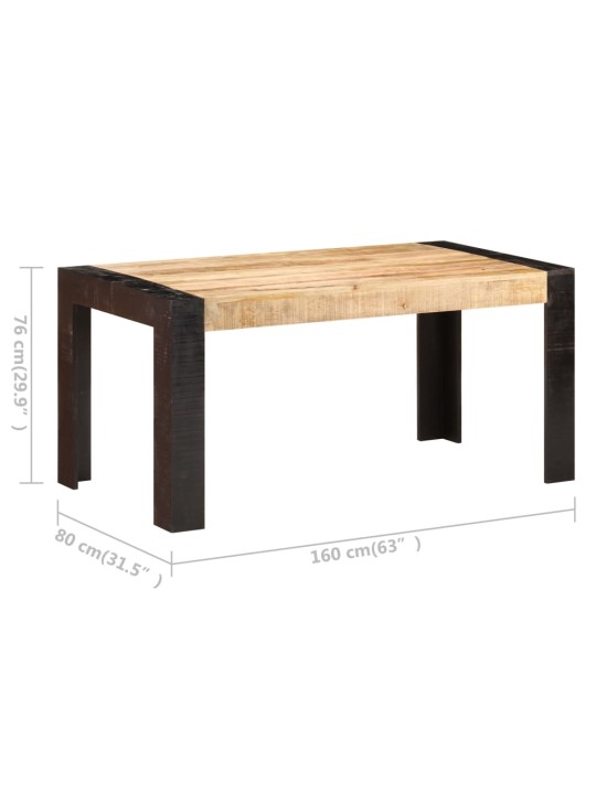Valgomojo stalas, 160x80x76cm, mango medienos masyvas