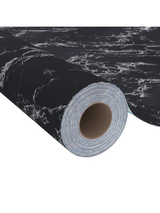Lipni plėvelė baldams, juoda, 500x90cm, PVC, akmens imitacija